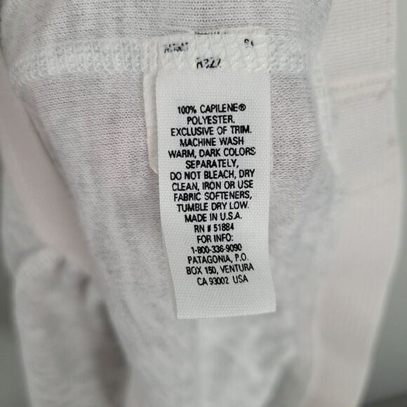 Patagonia Size M Vintage Capilene Base Layer Bottom Pants Light Gray Heathered - Picture 10 of 12